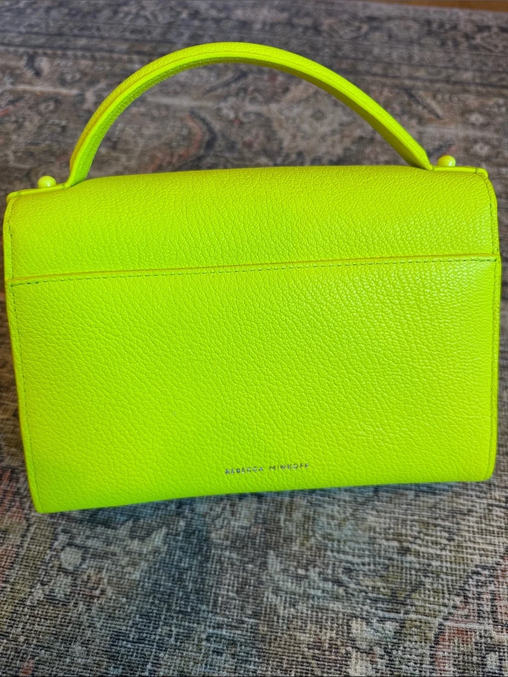 NWT Rebecca Minkoff Lou Neon Yellow Top-Handle Crossbody